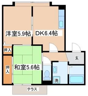 シーサイド須磨B【B202号室】の間取り