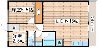 グリーンヒル白川【401号室】の間取り