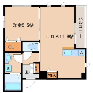 シャーメゾン上池田【1階】の間取り