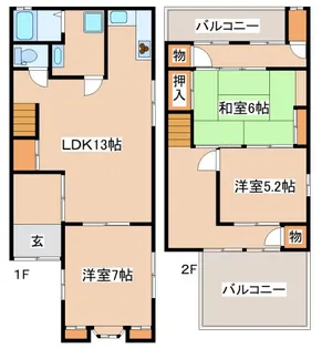 兵庫県神戸市長田区東丸山町【一戸建】の間取り