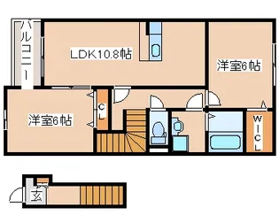 ユニヴェール【207号室】の間取り