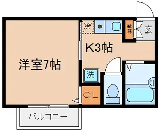 兵庫県神戸市兵庫区松本通6丁目【アパート】の間取り