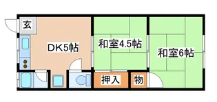 青葉荘【202号室】の間取り