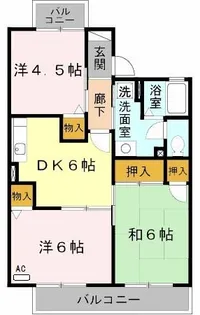 グランディール福田【1階】の間取り
