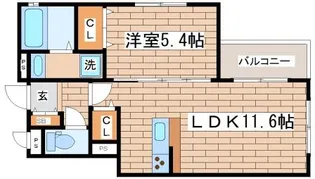 ボナール蓮宮【1階】の間取り