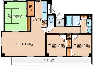ラ・セーヌ兵庫【901号室】の間取り
