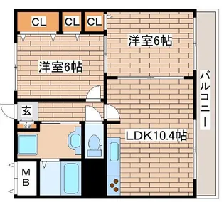 プレステージ甲南【6階】の間取り