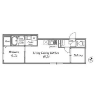 兵庫県神戸市兵庫区荒田町3丁目【アパート】の間取り