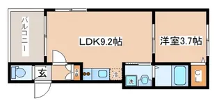 兵庫県神戸市兵庫区荒田町3丁目【アパート】の間取り
