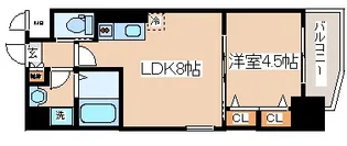エステムコート三宮駅前IIアデシオン【13階】の間取り