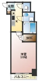 アスヴェル神戸元町Ⅱ【7階】の間取り
