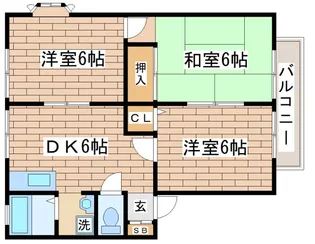 サンビレッジ須磨【B202号室】の間取り