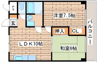 ハニーサイド山手【2階】の間取り