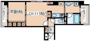 リーガル神戸三宮山手【6階】の間取り