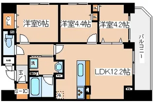サムティグランツ神戸【3階】の間取り
