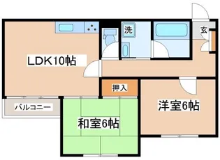 グリーンハイツ妙法寺B棟【306号室】の間取り
