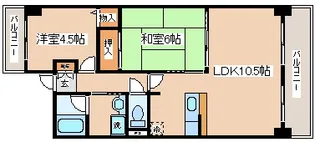 エリム摩耶【4階】の間取り