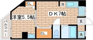 離宮前グリーンハイツ【201号室】の間取り