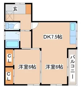 ダイヤハイツ板宿【202号室】の間取り