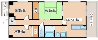 カンパーナ明石【10階】の間取り