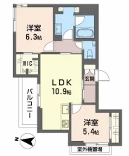 ShaMaison Gardens 旭が丘Ⅱ【303号室】の間取り