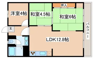 エクセル多聞【303号室】の間取り