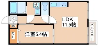 タウニイ塩屋【105号室】の間取り