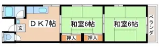 塩屋グリーンハイツ1【203号室】の間取り