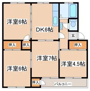 東舞子台ハイツ【B201号室】の間取り
