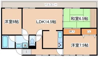 潮見が丘コーポラス【2階】の間取り