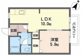 ハイツITSUKA【2階】の間取り