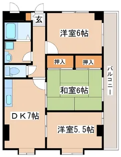 サンシャイン川久【401号室】の間取り