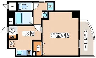 アクアプレイス新神戸駅前【6階】の間取り