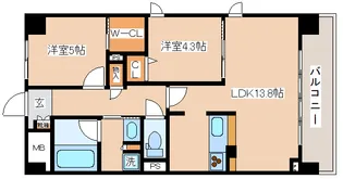 ソフィット岬【3階】の間取り