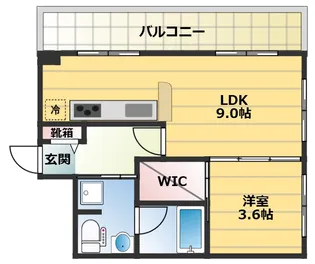 甲南第3六甲ハイム【3階】の間取り