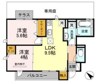 エスポワール垂水【102号室】の間取り