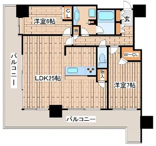 シティタワー神戸三宮【28階】の間取り