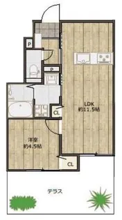 Kパラッツォパールブリッジ【2階】の間取り