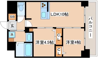 アドバンス神戸パーチェ【8階】の間取り