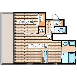 セトル南須磨 A棟【1階】の間取り
