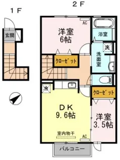 クレールわかば【2階】の間取り