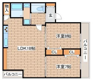 中路ビル【3階号室】の間取り