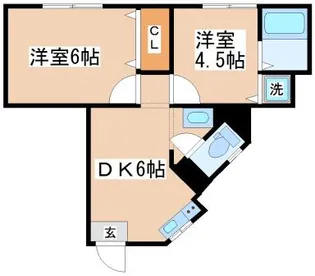 ラムール東垂水【3A号室】の間取り