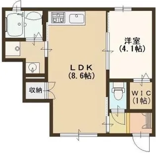 クレール【106号室】の間取り