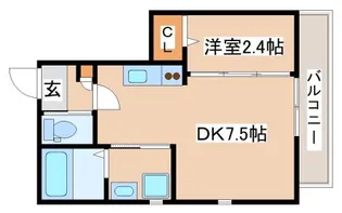メゾンKPC【101号室】の間取り