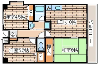 ベイヒルズ明石【106号室】の間取り