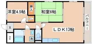 クレール塩屋【303号室】の間取り