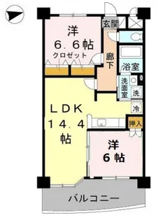 リュイール桃山台【4階】の間取り