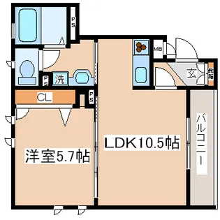シャーメゾン羽坂通【1階】の間取り