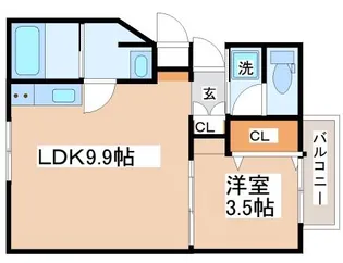 パロス須磨浦通【103号室】の間取り
